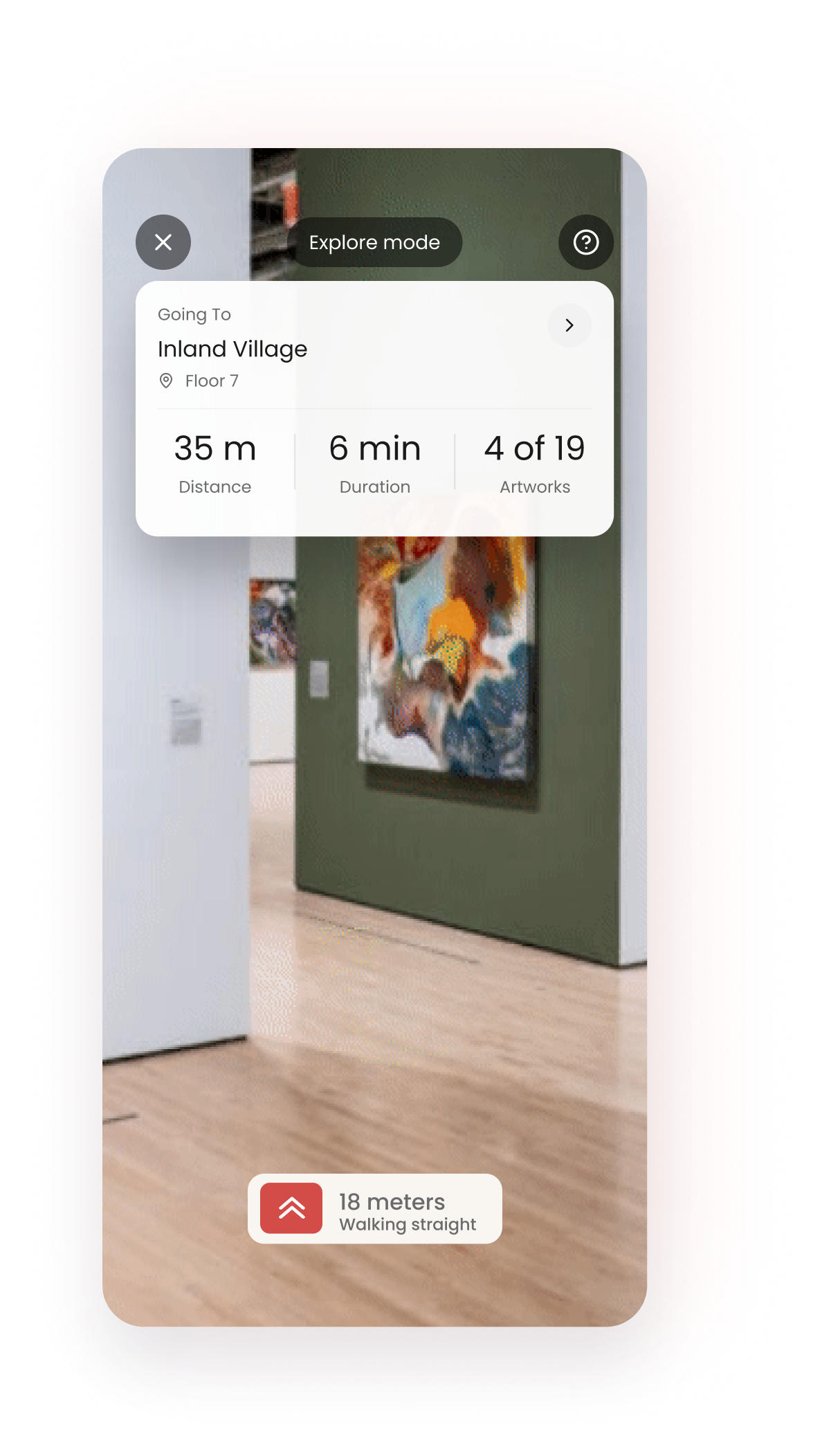 SeeMOMA AR navigation screen