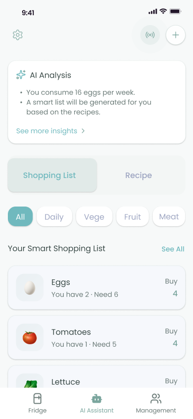 FreshSense AI analysis screen